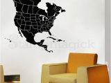 Vinyl Wall Murals Canada north America Map Decal United States Usa Us Map by