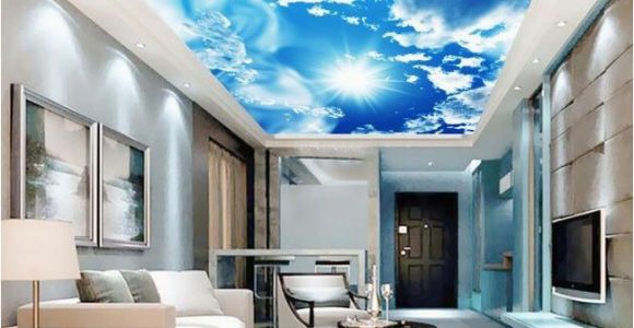 Wall and Ceiling Murals Sunshine Clouds Blue Sky Ceiling Wall Mural Wall Paper