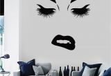 Wall Decals and Murals Vinyl Wall Decal Beauty Woman Face Eyes Lips Lashes Stickers