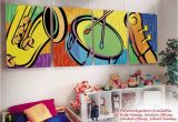 Wall Mural Art Ideas Kids Childrens Wall Murals Art Music theme