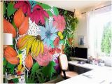 Wall Mural Art Ideas the Flower Wall Mural Interior Colors In 2019