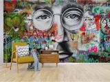 Wall Mural Art Prints Self Adhesive] 3d Beatles Graffiti 55 Wall Paper Mural Wall