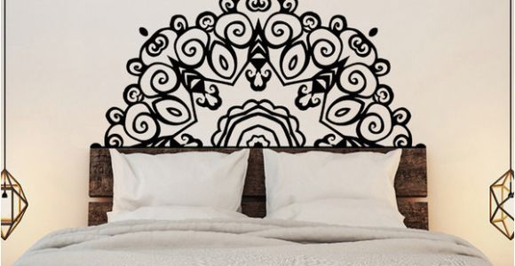 Wall Mural Decals Canada Headboard Wall Sticker Wall Mural Bed Bedside Mandala Vinyl Decals Kids Room Bedroom Giant Headboard Flower Home Decor Canada 2019 From Fst1688