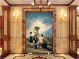 Wall Mural for Hallway 3d Customized European Oil Painting Wallpaper Girls and Mother Beautiful Mural Living Room Corridor Porch Hallway Background Wall Decor Hd Widescreen