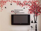 Wall Mural From My Photo Acrylic 3d Tree Cat Wall Sticker Decal Home Living Room Background Mural Decor