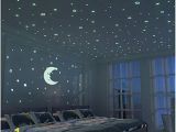 Wall Mural Glow In the Dark Fluorescent Stars and Moon 300 Pcs Glow In the Dark Stars for Kid Bedroom Wall Sticker Room Decoration for Boy Girl Baby