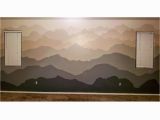 Wall Mural Painters Near Me Hand Painted Wall Mural Of Gra Nt Mountain Ranges Done In