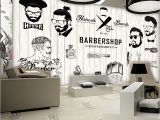 Wall Mural Printing Services Free Shipping 3d Beauty Barber Mural Salon Barber Shop Fashion