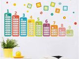 Wall Mural Stickers for Kids Rooms Buy Bibitime Chinese Math Wall Stickers Cartoon Animal Education