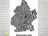 Wall Murals Buffalo Ny Amazon Brooklyn Typography Neighborhood Map Art City
