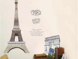 Wall Murals Eiffel tower Maruoxuan Paris Eiffel tower Living Room Bedroom Decor Vinyl Mural Art Wall Decals Bedroom 3d Wallpaper 60 90cm