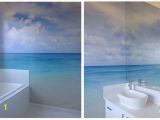 Wall Murals for Bathrooms Simple Beach Mural Not too Much to It but Skillfully Executed