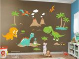 Wall Murals for toddlers Room Children Wall Decals Dino Land Dinosaurs Wall Decal Wall