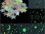 Wall Murals Glow In the Dark 3d Stars Glow In the Dark Ceiling Wall Stickers Luminous Fluorescent Wall Stickers for Kids Baby Room Bedroom Decor Wall Sticker for Kids Wall Sticker