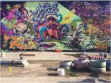 Wall Murals Graffiti Style Graffiti at the Nomadic Munity Garden Made In the