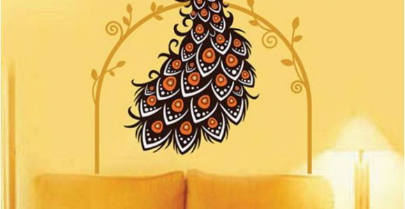 Wall Murals India Online Stickerskart Wall Stickers Wall Decals Beautiful Peacock On Vine