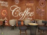 Wall Murals Made to Measure Beibehang Custom Wallpaper Murals Wood Shading Retro Coffee Label