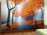 Wall Murals Nature Scenes Customized Wallpaper 3d Autumn Maple Leaf Natural Scene Wall