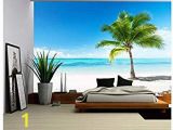 Wall Murals Ocean Scenes Tropical Ocean Peel & Stick Canvas Wall Mural 10 1 2 Feet Wide X 8