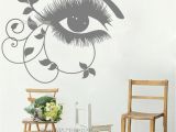 Wall Murals Removable Vinyl Abstract Girl Eyes Eyelashes Wall Decals Beauty Salon Vinyl Stickers Bedroom Decor Home Art Murals Removable Wallpaper Hot Wall Stickers Bedroom Wall