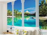 Wall Murals that Look Like Windows Wall Mural Photo Wallpaper 2357p Beach Tropical Paradise Arches