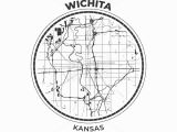 Wall Murals Wichita Ks T Shirt Map Badge Of Wichita Kansas