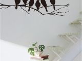 Wall Of Birds Mural Removable Black Birds Tree Branch Pvc Stickers Mural Art Decal Home Room Decoration Wall Stickers Stickers the Wall Stickers the Wall Decoration