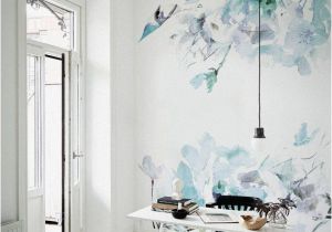 Wall Paper Murals for Sale Blue Vintage Spring Floral Wallpaper Watercolor Wallpaper Wall