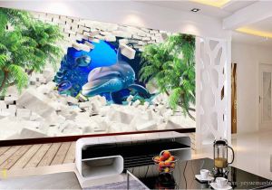 Wall Paper Murals for Sale Wallpaper for Walls 3 D Dolphin Coconut Tree Wall Papers Home Decor