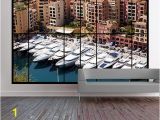 Wallpaper Murals Window Scenes Apartment Window View Wall Mural Of Monaco Harbour Monte Carlo