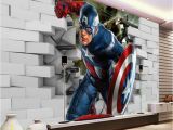 Walltastic Avengers assemble Wall Mural Avengers Captain America 3d Wall Mural Wallpaper