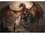 War Of the Wall Mural War with the Dragon On Castle In 2019 Fairytale