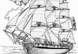 War Ship Coloring Pages Full Rigged Ship Ships