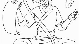 Water Play Coloring Pages Avatar the Last Airbender Katara Was Practicing Water