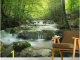 Waterfall Wallpaper Wall Mural Enchanting forest Waterfall In 2019 Home