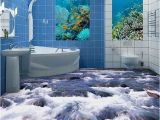 Waterproof Bathroom Murals Custom Mural Wallpaper 3d Little Brook Bathroom Floor Pvc Waterproof