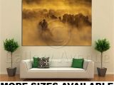 Western Saloon Wall Murals Art Canvas Picture Print Western Cowboys Riding Horses 3 2