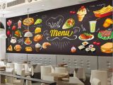 Western Wallpaper Murals Beibehang Custom 3d Wallpaper Hd Hand Painted Burger Pizza Western