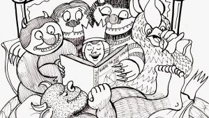 Where the Wild Things are Black and White Coloring Pages where the Wild Things are Coloring Page Coloring Home