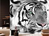 White Tiger Wall Mural Black and White Tiger Wallpapers Living Room Tv Background Wallpaper Papel De Parede Home Decor 3d Room Wallpaper Decoration Backgrounds Wallpapers
