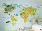 Whole Wide World Wall Mural isabelle & Max Pennie Vintage World Map Hot Air Balloon
