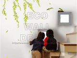 Willow Tree Mural Peel and Stick Removable Vinyl Wall Sticker Mural Decal Art Green