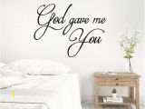 Winnie the Pooh Wall Mural Stencils 24"x17" God Gave Me You Wedding Marriage Anniversary Gift Couple Love Christian Wall Decal Sticker Mural Home Decor Quote to Her forever