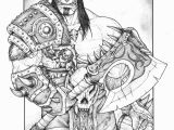 World Of Warcraft Coloring Pages Grom Hellscream From Warcraft D Warlords Of Art Of