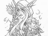 World Of Warcraft Coloring Pages Kal Dorei Sylvanas Windrunner
