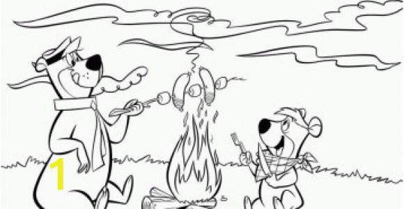 Yogi Bear Coloring Pages Printable Bears Like Camping