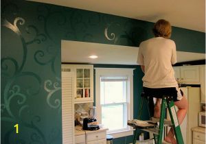 Young House Love Wall Mural Bud Kitchen Updates Accent Wall and Faux Painted