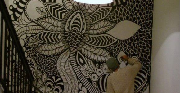 Zentangle Wall Mural Marianopadilla Mural Wall Painting Uni Posca On 19m² Wall